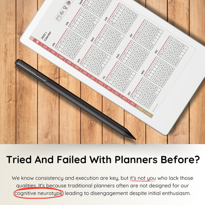 Remarkable Paper Pro Move Ultimate Planner for 2025 & 2026