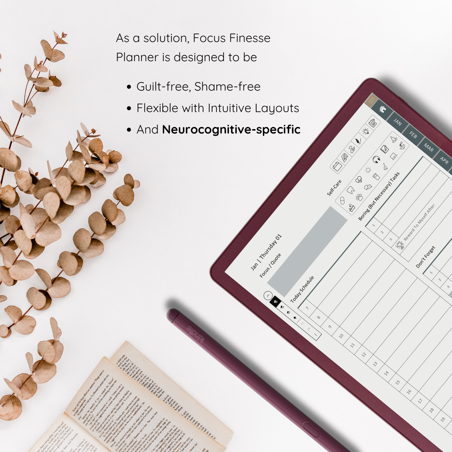Kindle Scribe Colorsoft Template - Planner for 2026 & 2027