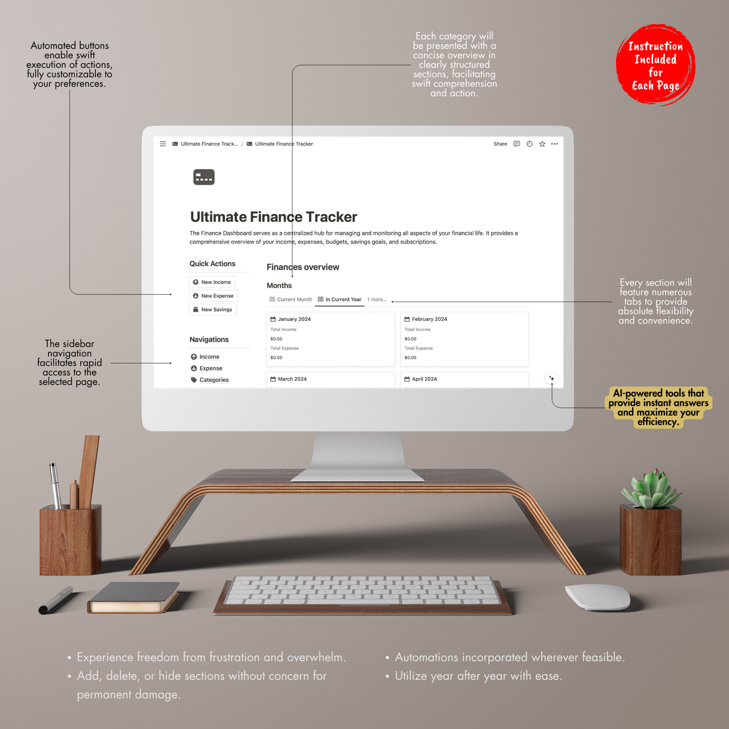 Notion Templates, Notion Finance Tracker.