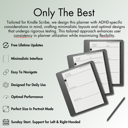 Daily Planner 2024 for Kindle Scribe.