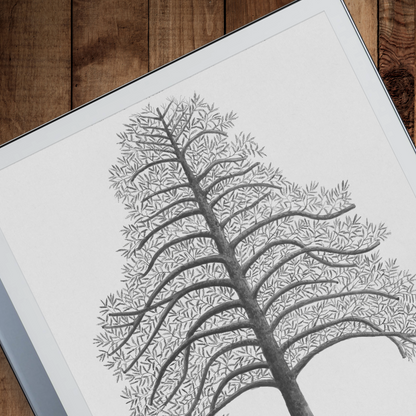 Remarkable 2 Sleep Screen & Notebook Cover Artwork - Majestic Pine Tree