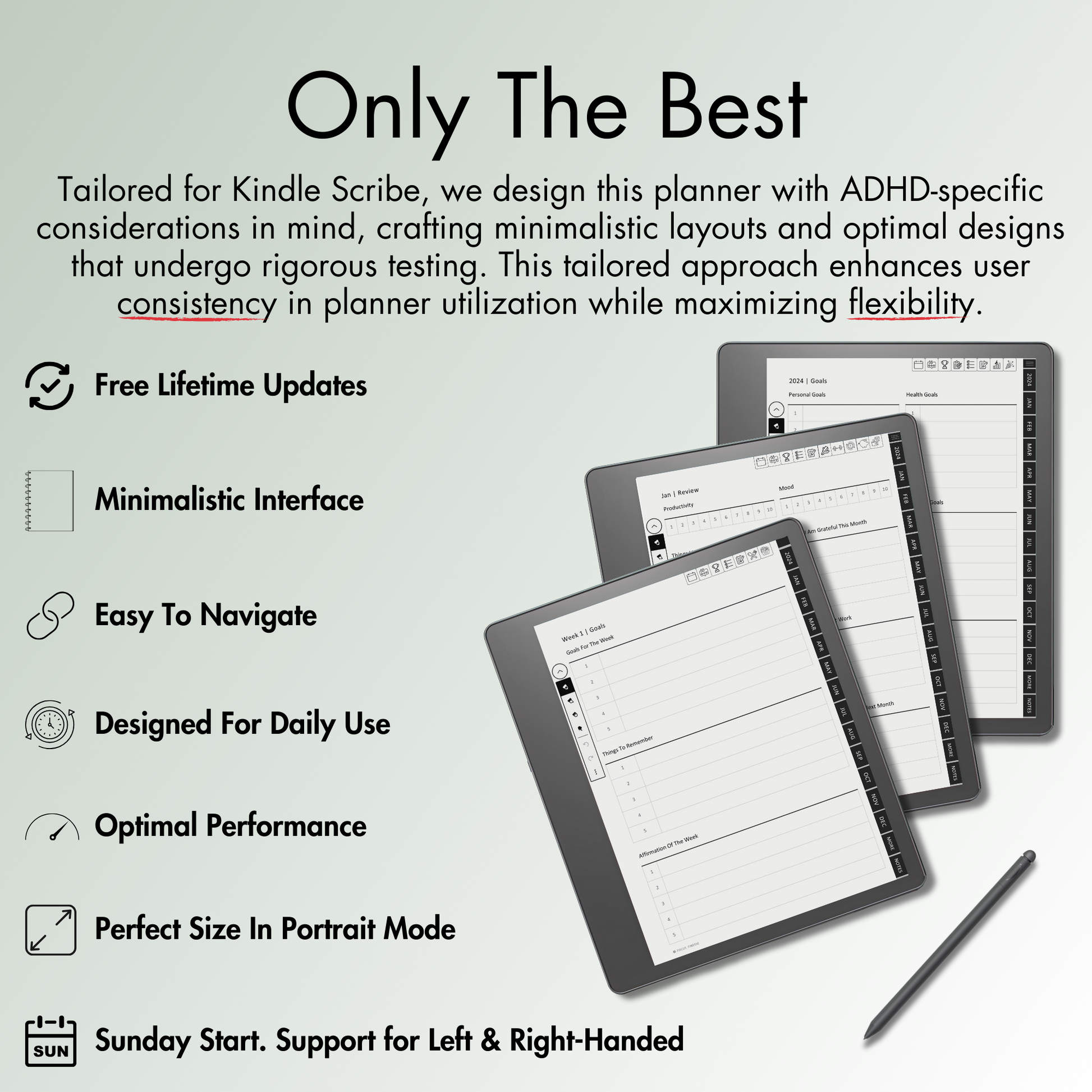 Kindle Scribe Planner. Kindle Scribe Templates.