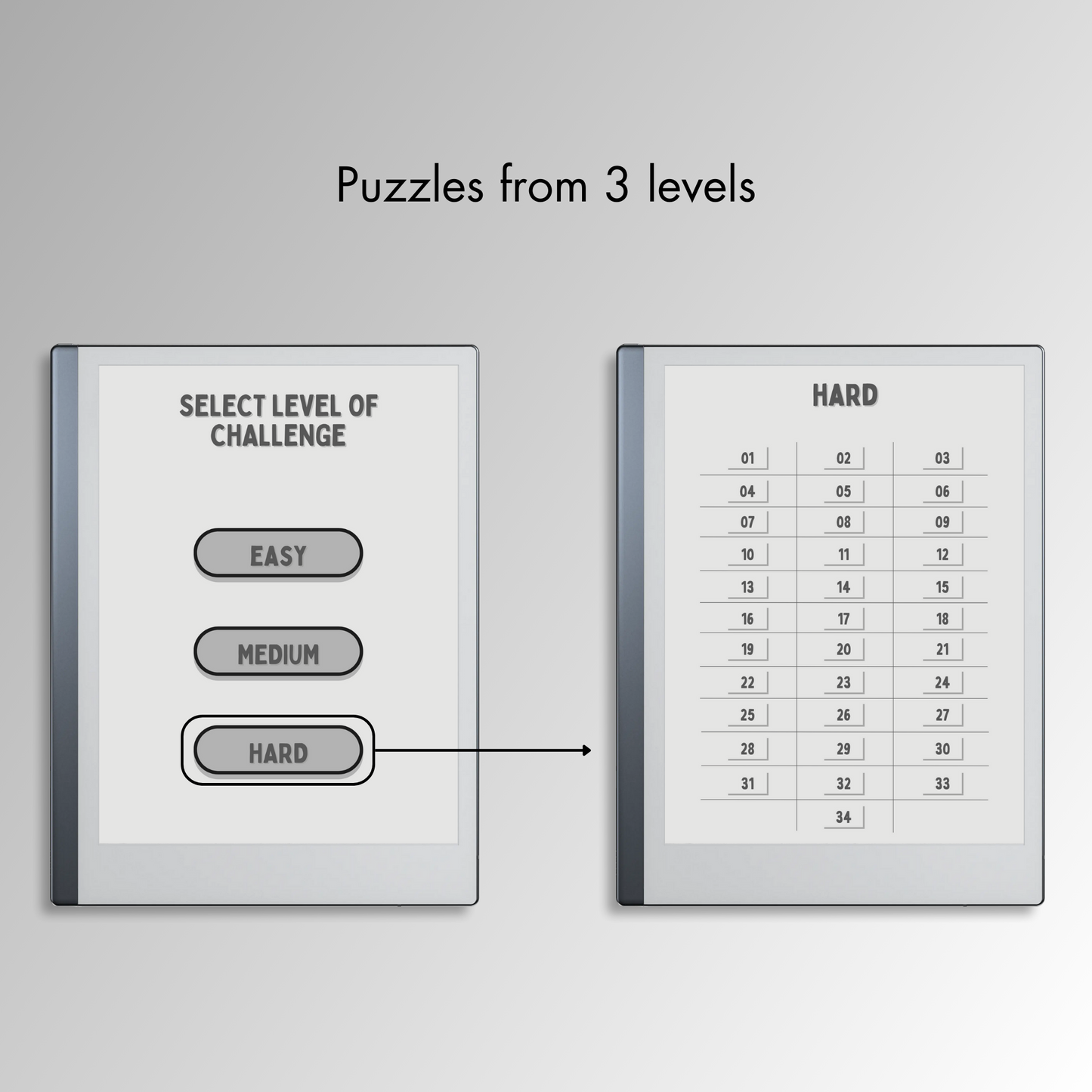 Remarkable 2 Word Search Puzzles in 3 different levels.