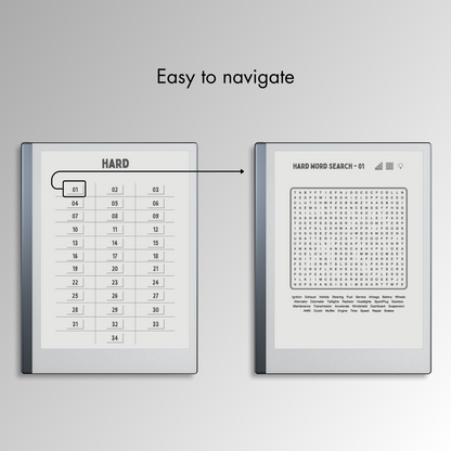 Remarkable 2 Word Search Puzzles with easy navigations.