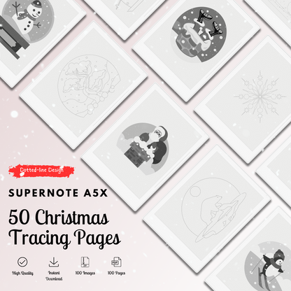 Supernote A5X and A6X Christmas Tracing Pages.