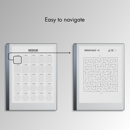 Remarkable 2 Maze Puzzles with easy navigations.