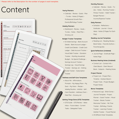 Remarkable Paper Pro Move Ultimate Planner for 2025 & 2026