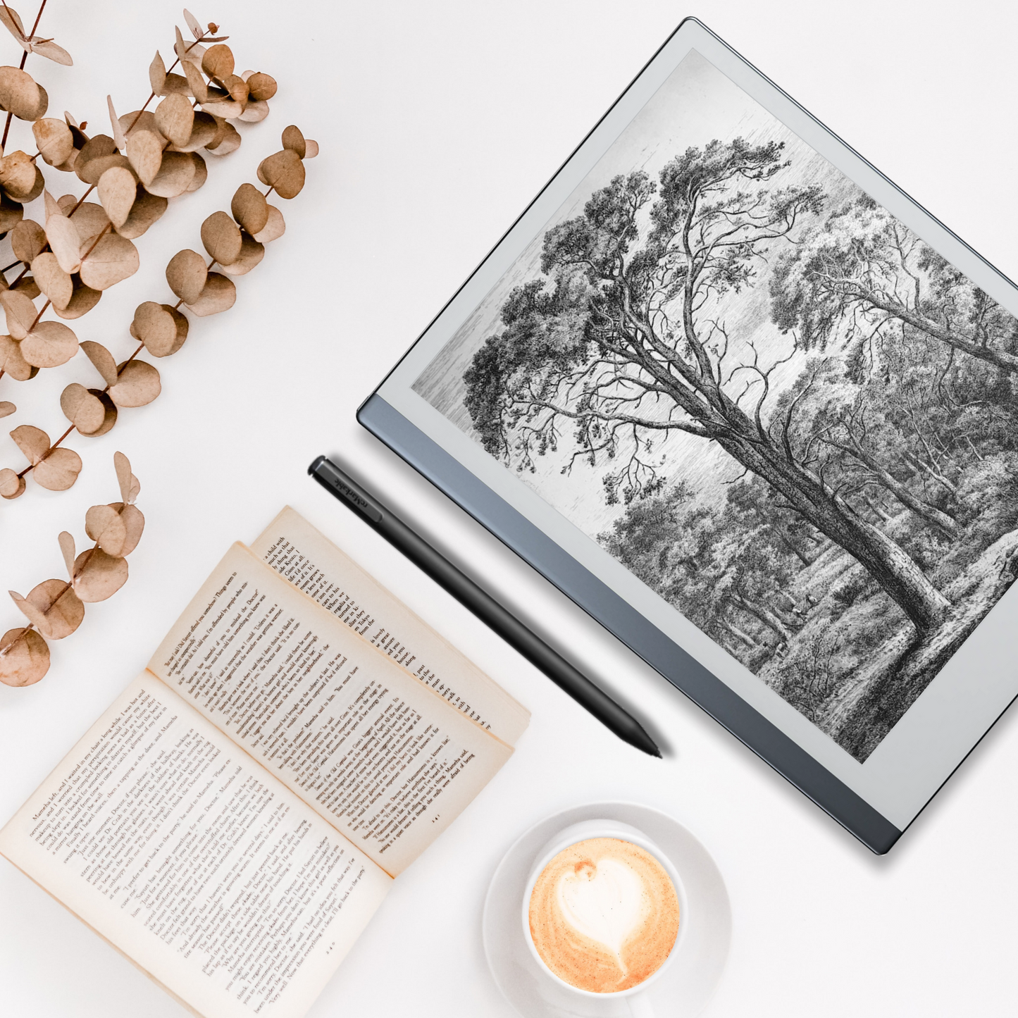 Remarkable 2 Sleep Screen & Notebook Cover Artwork - One-of-a-Kind Hand-Drawn Arboreal Artwork