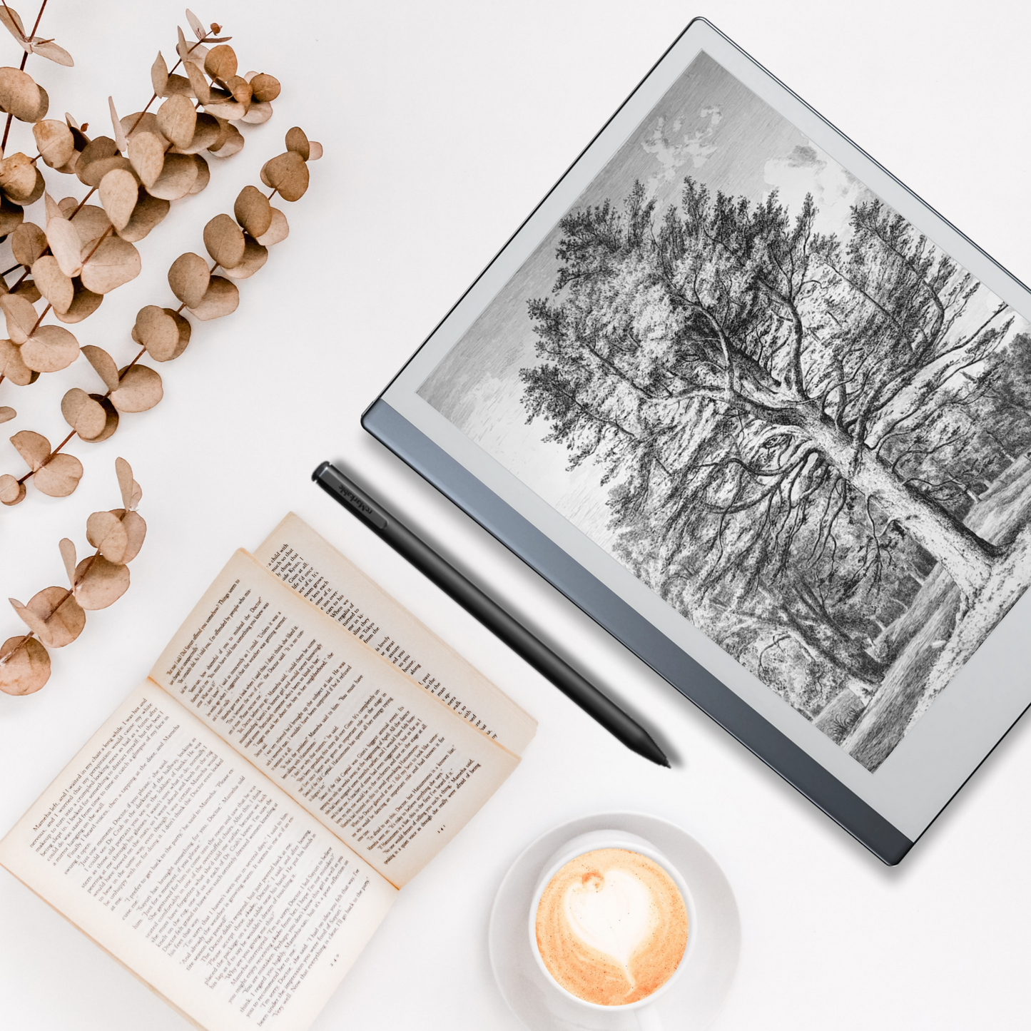 Remarkable 2 Sleep Screen & Notebook Cover Artwork - Creative Tree Sketches by Hand