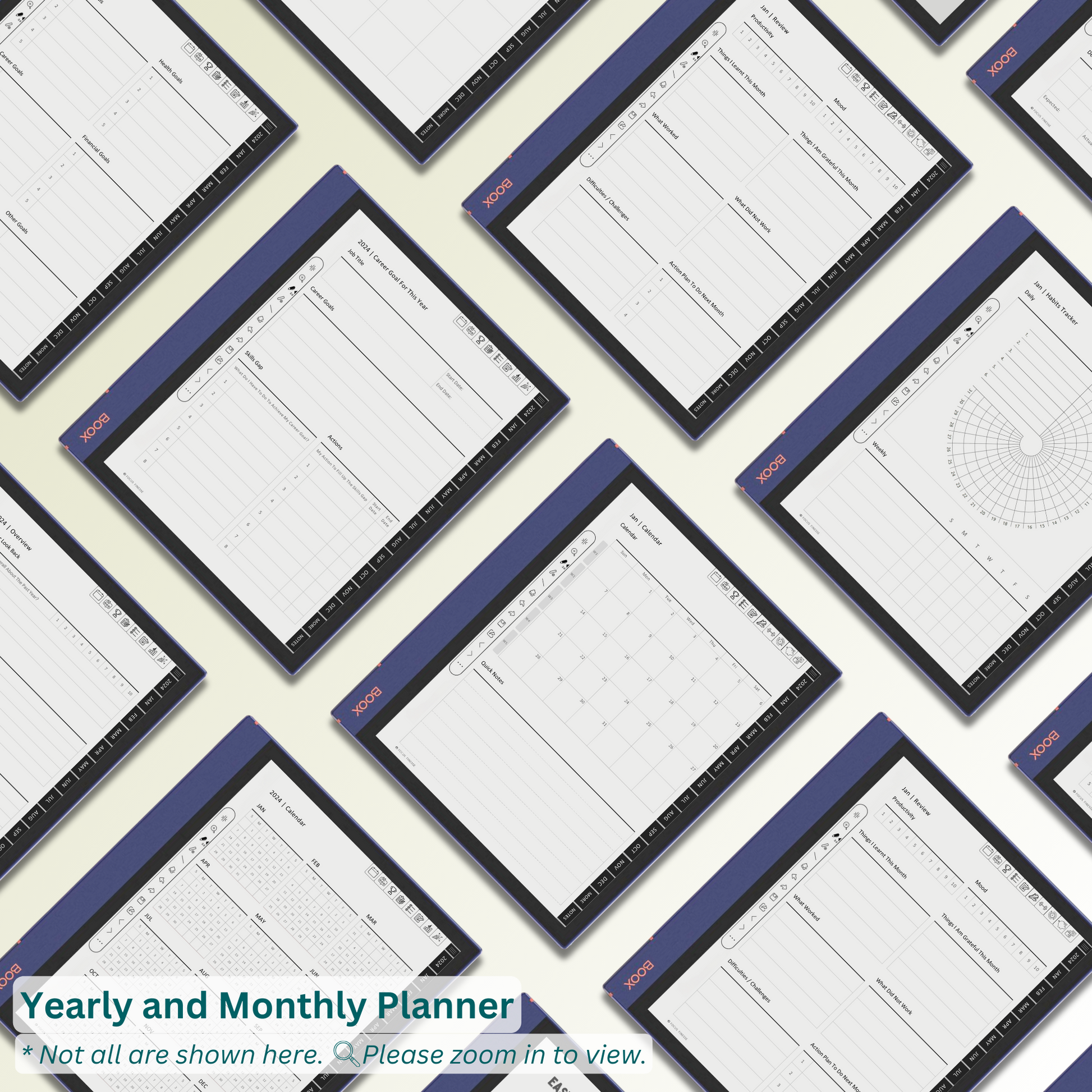 Onyx Boox Monthly Planner Templates.