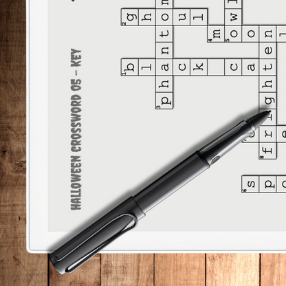 Supernote A5X Halloween Crossword Puzzles