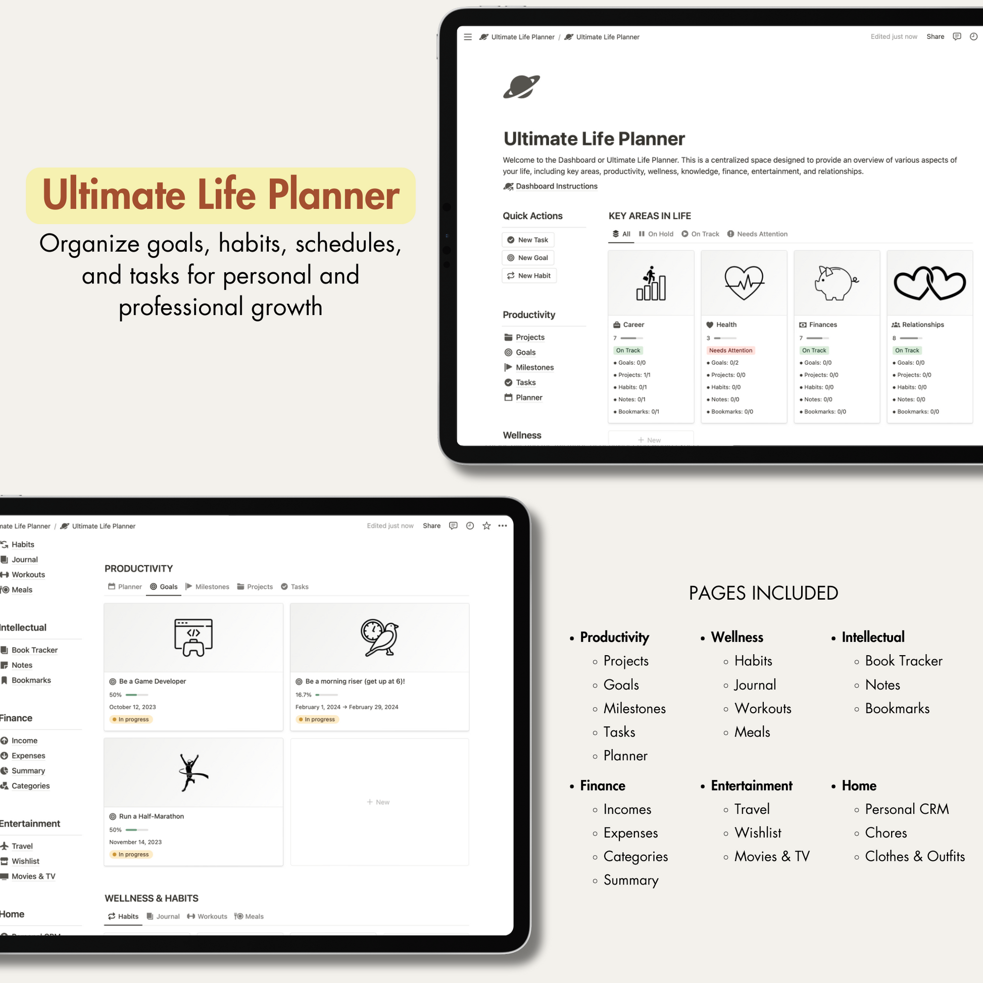 Notion Templates, Notion Finance Tracker.