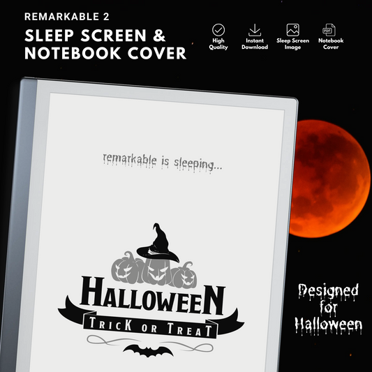Remarkable 2 Halloween Wicked Sleep Screen & Notebook Cover