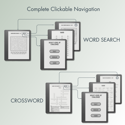 Kindle Scribe Word Search and Crossword Puzzles with full reference links.