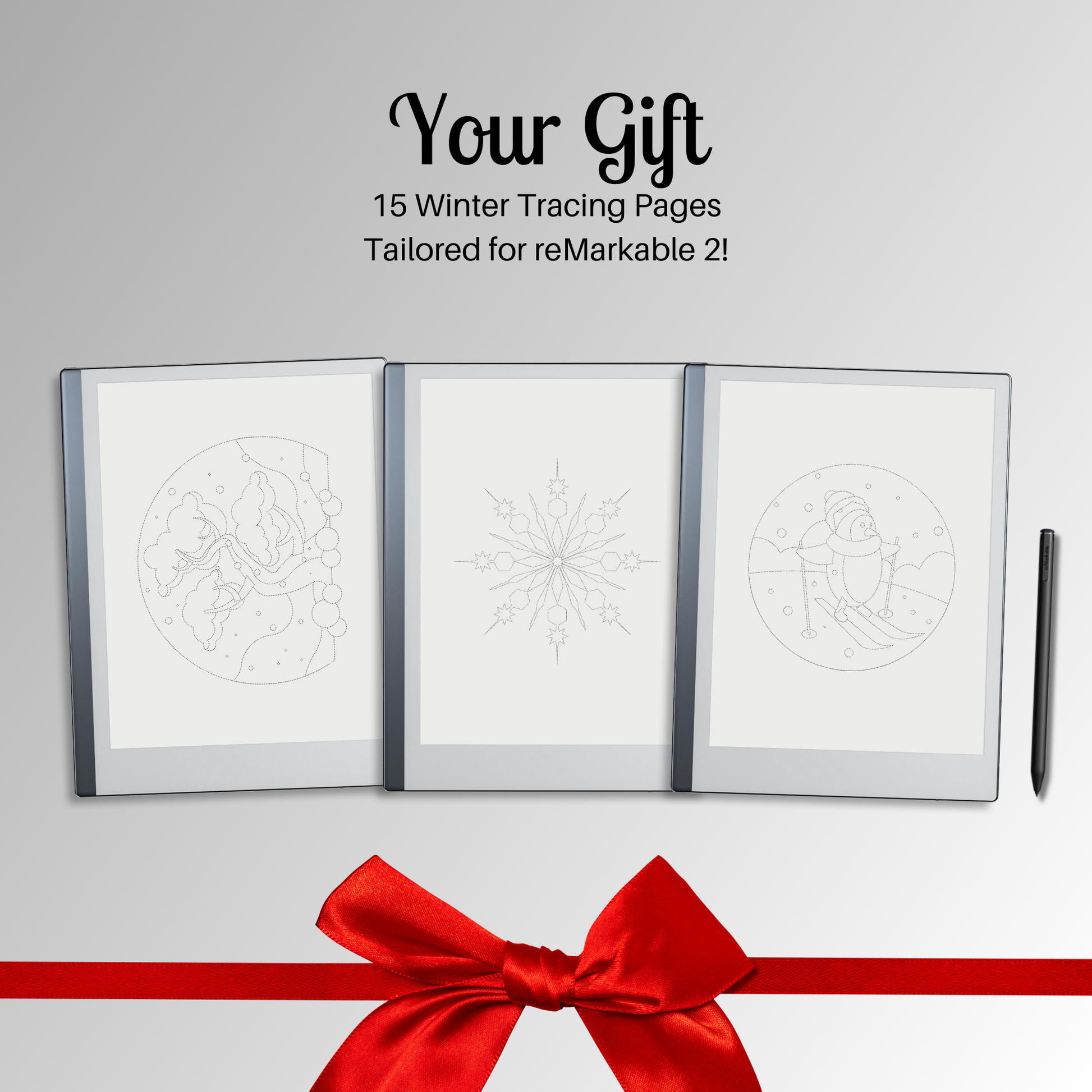 Remarkable 2 Tracing Pages for Christmas as Gift
