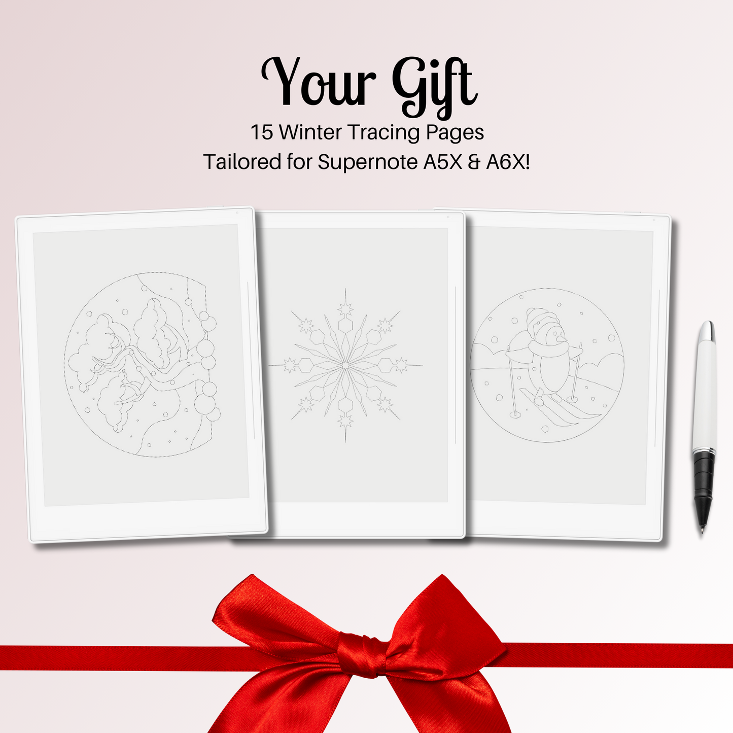 Supernote A5X and A6X Tracing Pages for Christmas as Gift