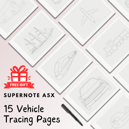 Supernote A5X and A6X Tracing Pages as Gift.