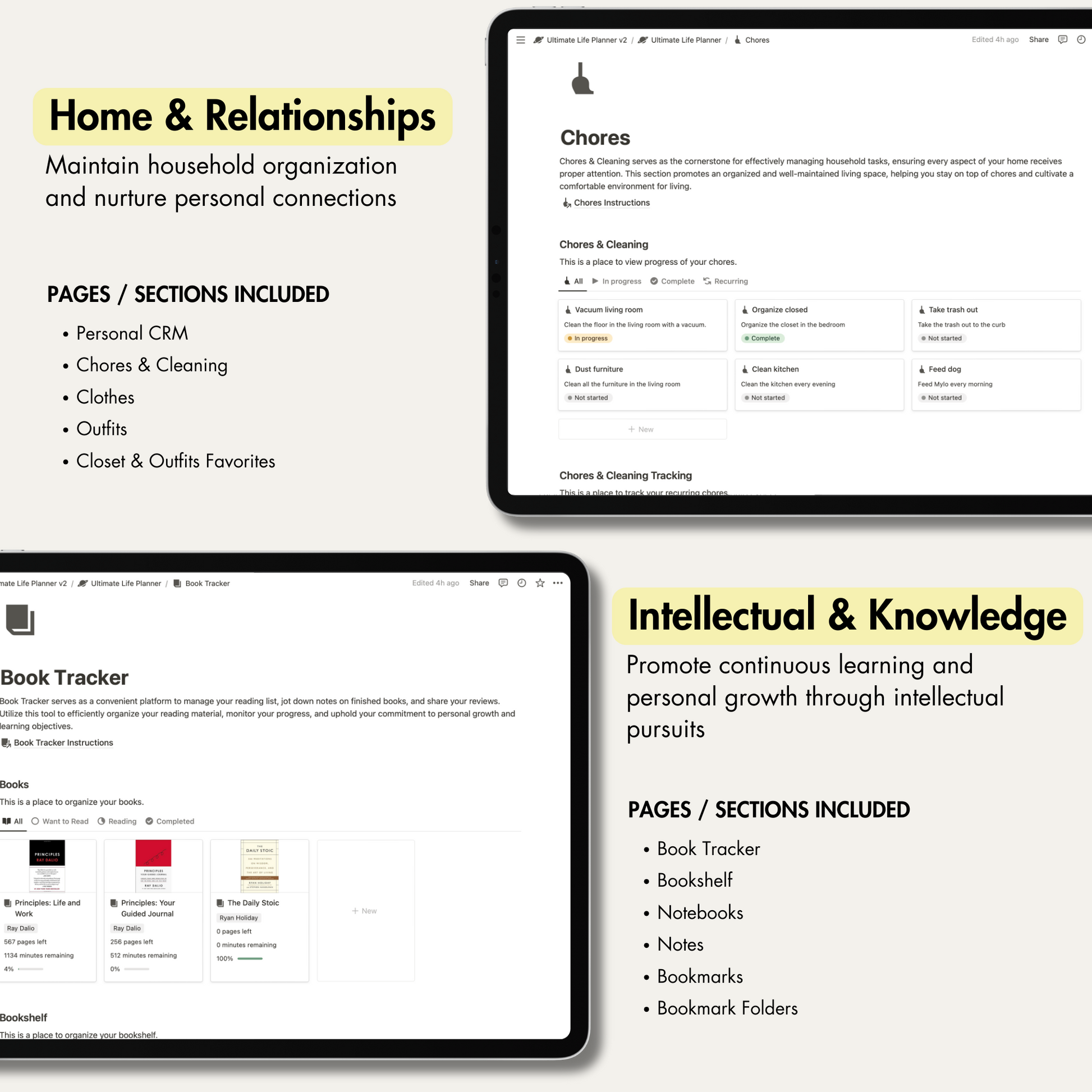 Notion Templates, Notion Planners, Notion Life Planner.