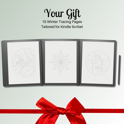 Kindle Scribe Tracing Pages for Christmas as Gift