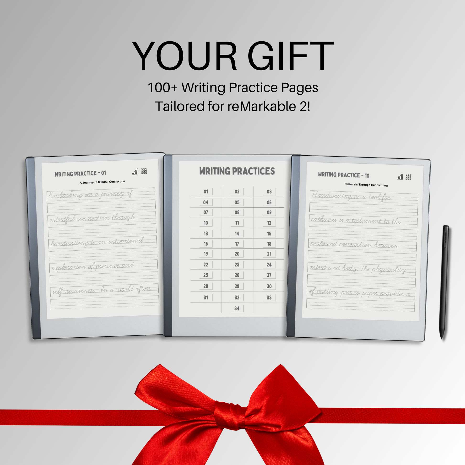 Remarkable 2 Handwriting Pages as Gift.
