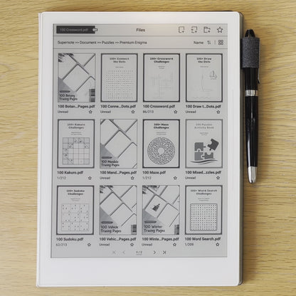 Video of Supernote A5X and A6X Kakuro Puzzles in 3 different levels. Compatible with Supernote A5X and A6X.