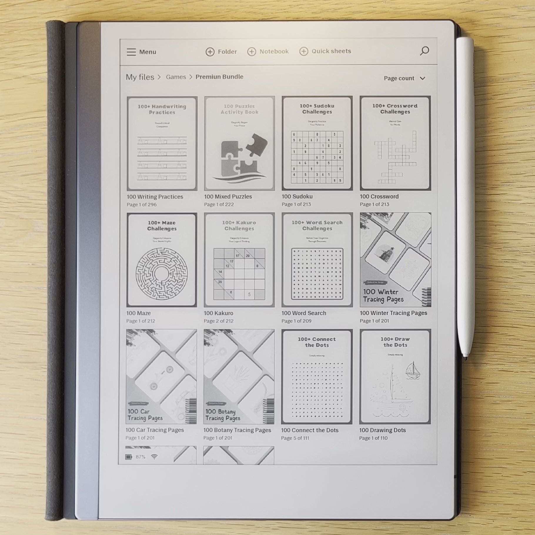 Remarkable 2 PREMIUM Puzzle Bundle – E-Ink Elysium