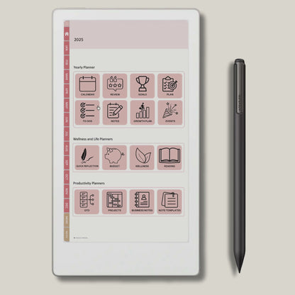 Remarkable Paper Pro Move Ultimate Planner for 2025 & 2026