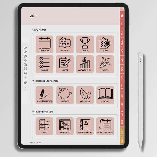 Goodnotes Planner. Goodnotes Templates. Goodnotes Digital Planners. iPad Planners.