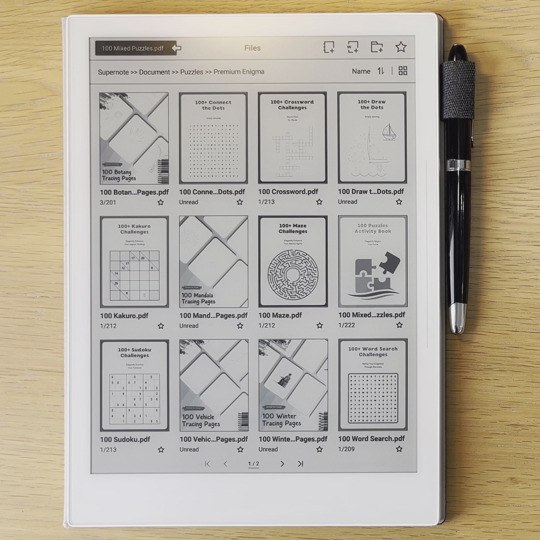 Supernote A5X PREMIUM Puzzle Bundle – E-Ink Elysium