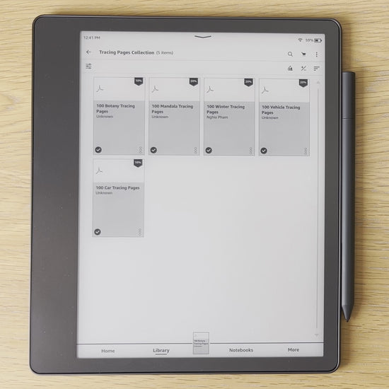 Kindle Scribe Vehicle Tracing Pages