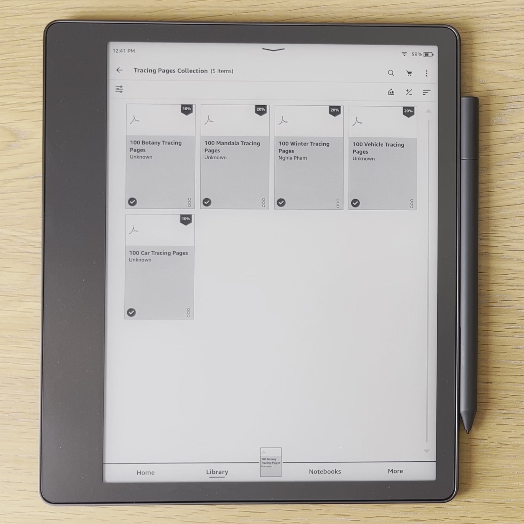 Kindle Scribe Vehicle Tracing Pages