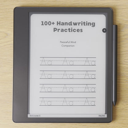 Kindle Scribe Handwriting Templates.