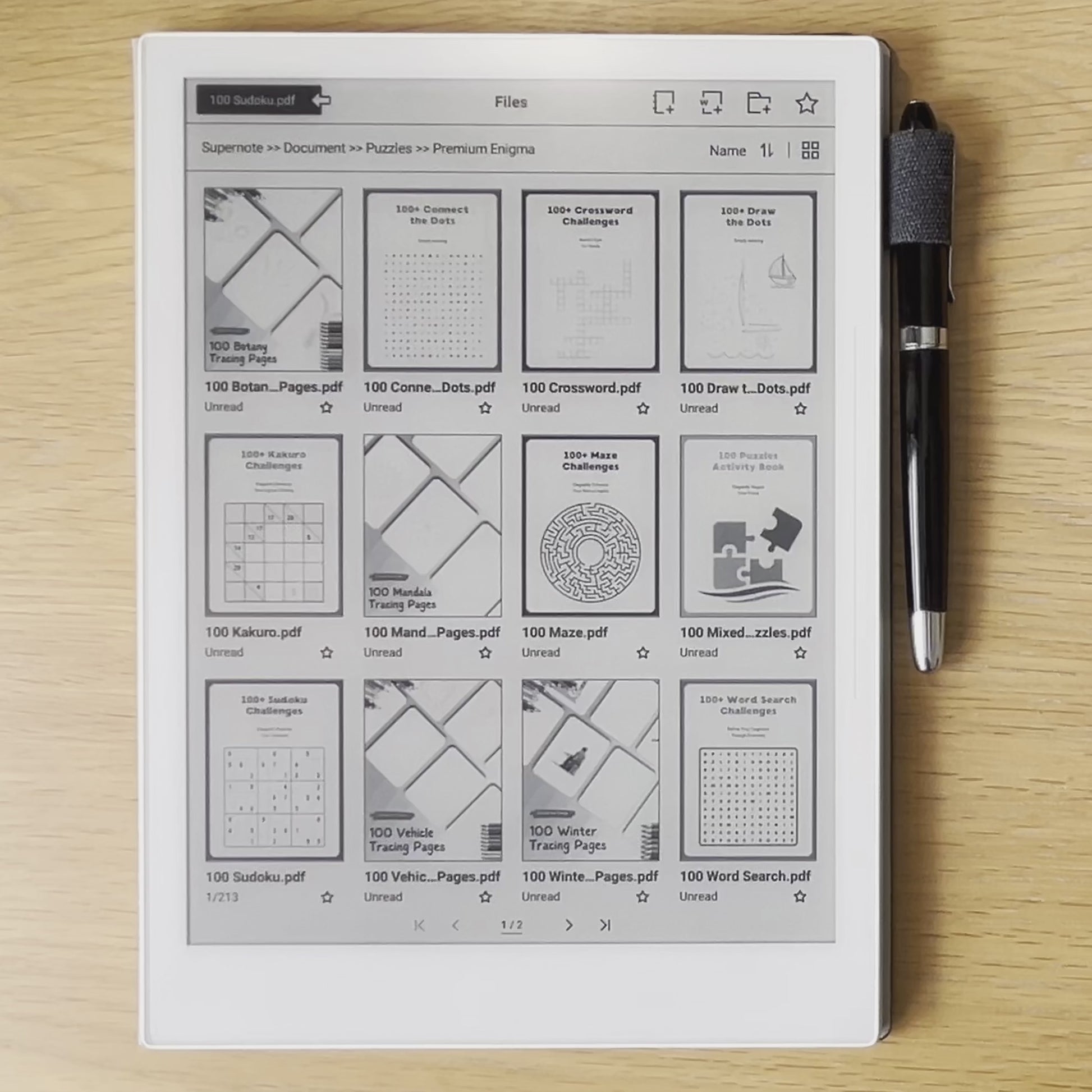 100+ Supernote A5X Sudoku Puzzles – E-Ink Elysium